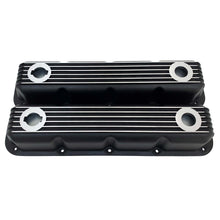 Load image into Gallery viewer, mopar performance magnum valve covers, black powder coat finish, front view
