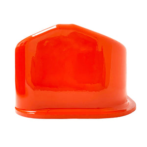 ansen usa, big block chevy 396 valve covers orange, profile view