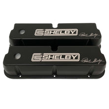 Load image into Gallery viewer, ford 289, 302, 347, 351 windsor valve covers, carroll shelby, black, ansen usa, front view
