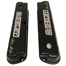 Load image into Gallery viewer, ford 289, 302, 347, 351 windsor valve covers, carroll shelby, black, ansen usa, top view