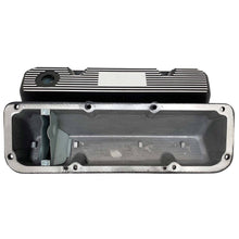 Load image into Gallery viewer, ford 393 cleveland valve covers, black, ansen usa, underside view