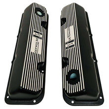 Load image into Gallery viewer, ansen custom engraving, de tomaso pantera ford 351 cleveland valve covers, black, top view