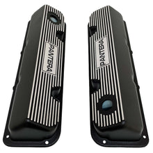Load image into Gallery viewer, ansen custom engraving, de tomaso pantera valve covers, ford 351 cleveland, black, top view