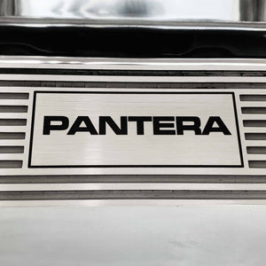 ansen custom engraving, de tomaso pantera, ford 351 cleveland, polished, close up view