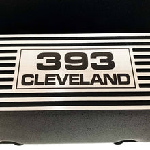 Load image into Gallery viewer, ford 393 cleveland valve covers, black, ansen usa, close up view