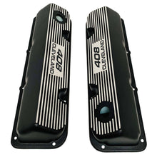 Load image into Gallery viewer, ansen valve covers, ford, 408 cleveland, black powder coat, top view