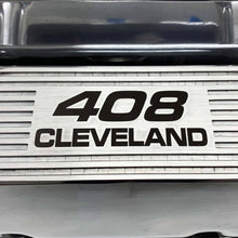 Load image into Gallery viewer, ansen valve covers, ford 408 cleveland, laser engraved, polished, close up view