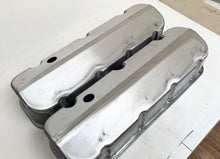 Load image into Gallery viewer, ansen custom engraving, big block chevy valve covers, raw unfinished, angled view