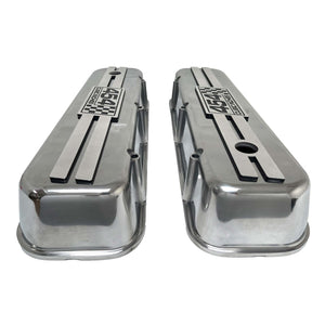 Chevy 454 - Big Block Tall Valve Covers - Engraved Raised Billet - Polished